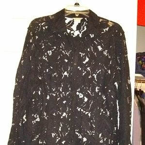 Black lace shirt